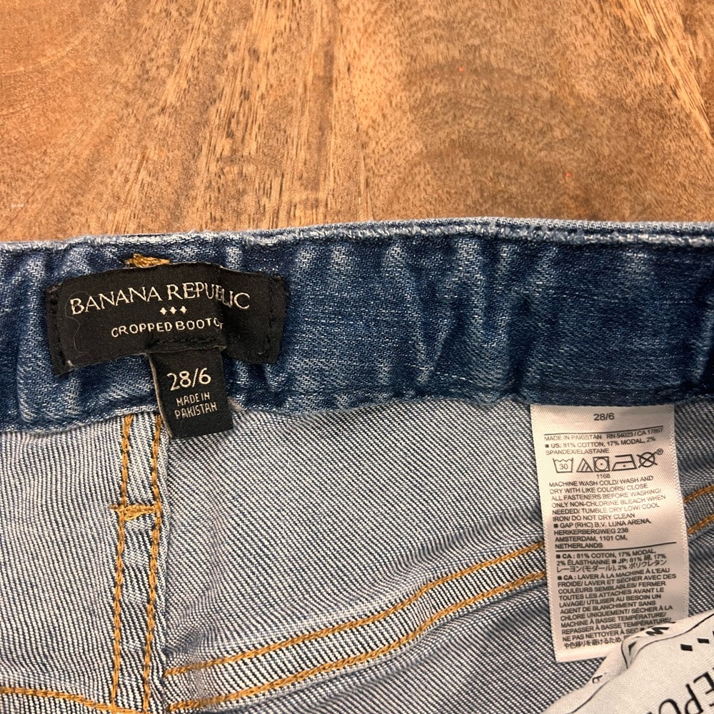 Banana Republic Crop Bootcut Jeans Denim Size 28 (6) - Picture 7 of 8
